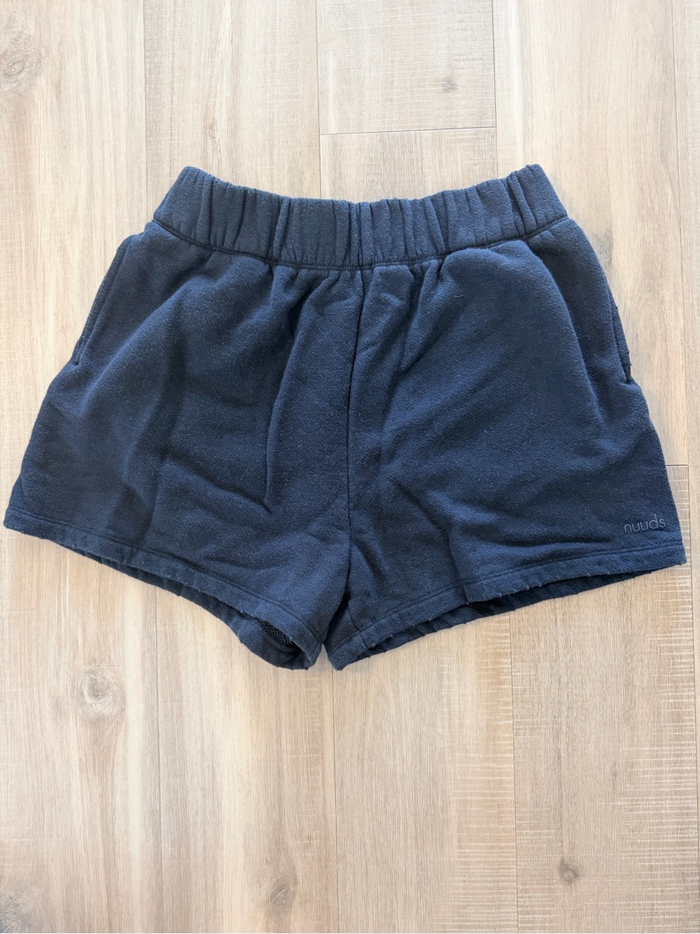 nuuds Black Fleece Elastic-Waist Women's Shorts